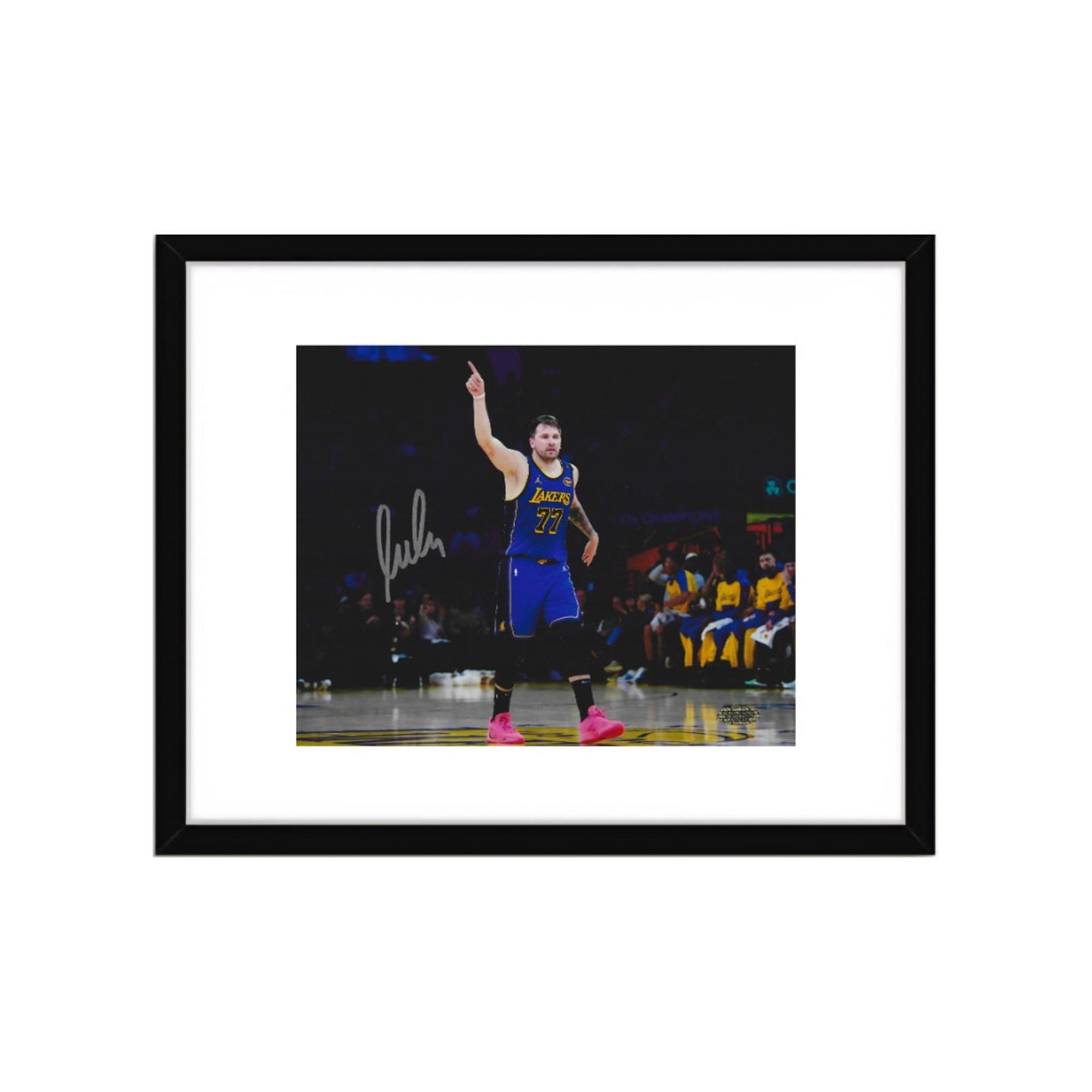 Luka Doncic autographed La Lakers 8x10 photo Art Print No Frame