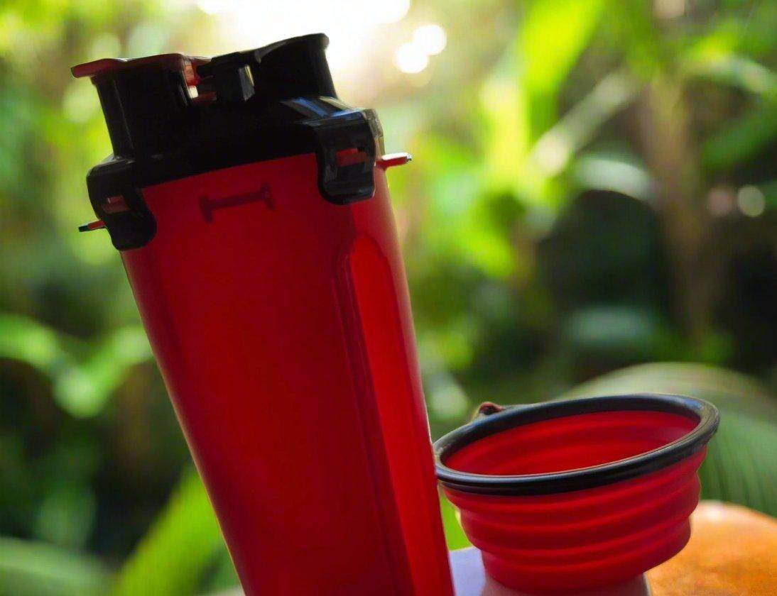 2 In 1 Water and Food Dispenser With Collapsible Bowl Set - Simply Petastic
