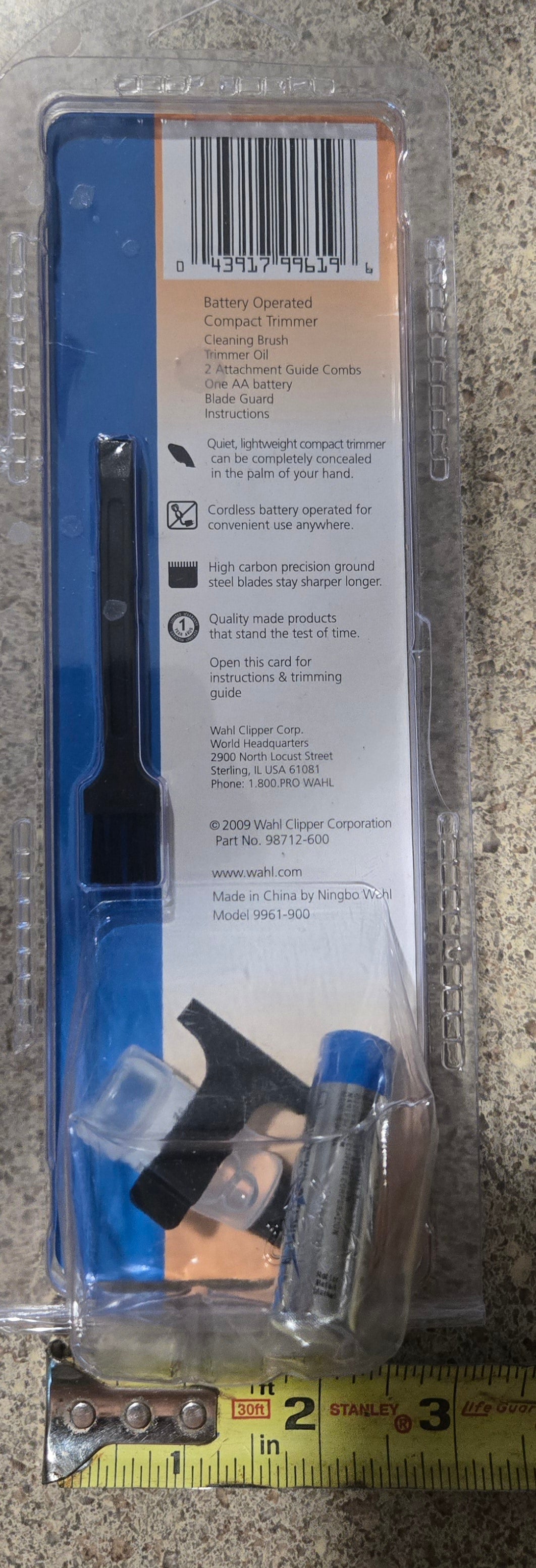 Wahl Pocket Pro Compact Trimmer for Touching Up Around Dogs and Cats Eyes, Ears, and Paws 9961-900