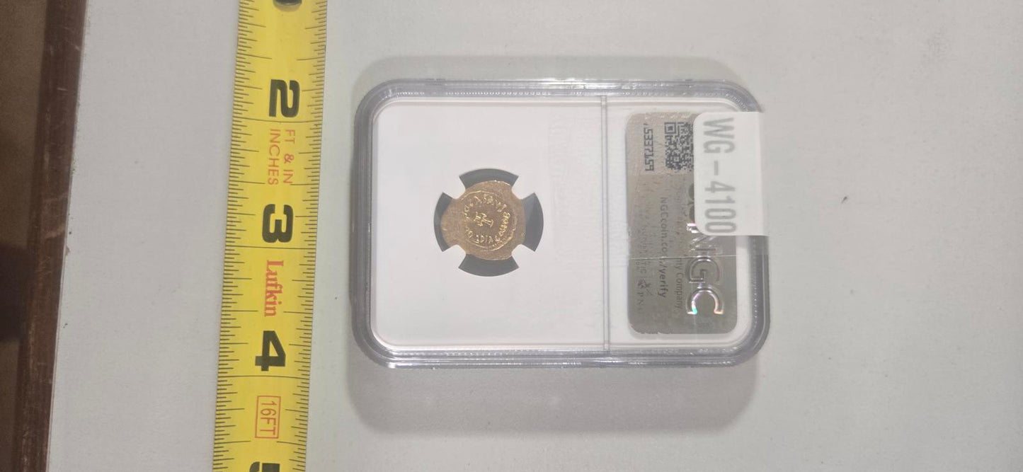 Byzantine Empire Phocas Gold Coin AD 602-610 MS Grade Ngc