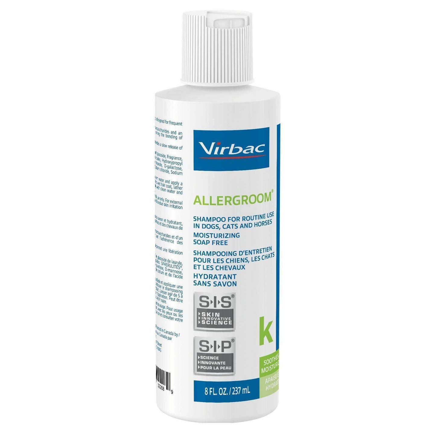 Virbac Allergroom Pet Shampoo For Dogs, Cats & Horses (8 oz) - For Normal or Dry Skin - Simply Petastic