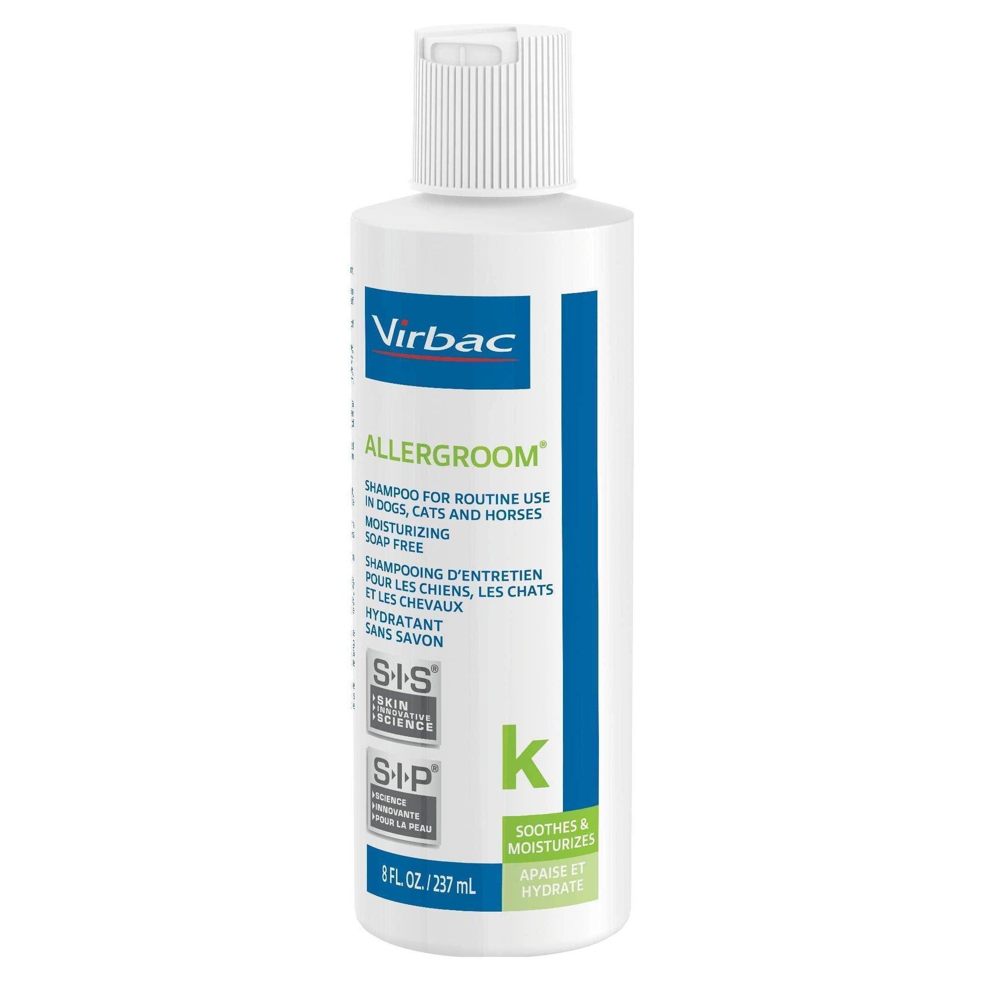 Virbac Allergroom Pet Shampoo For Dogs, Cats & Horses (8 oz) - For Normal or Dry Skin - Simply Petastic