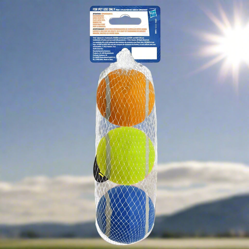 2.5-Inch Squeak Tennis Ball Dog Toy, 3-Pack - Simply Petastic