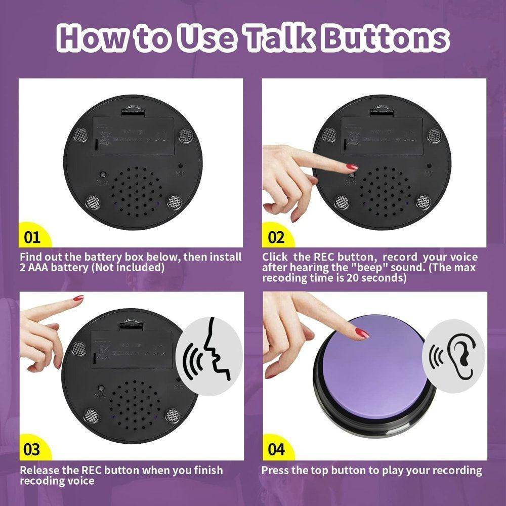 Recordable Pet Starter Talking Speaking Buttons Dog Training Communication Toys Interactive Toys for Cat Dog 1PCS - Simply Petastic