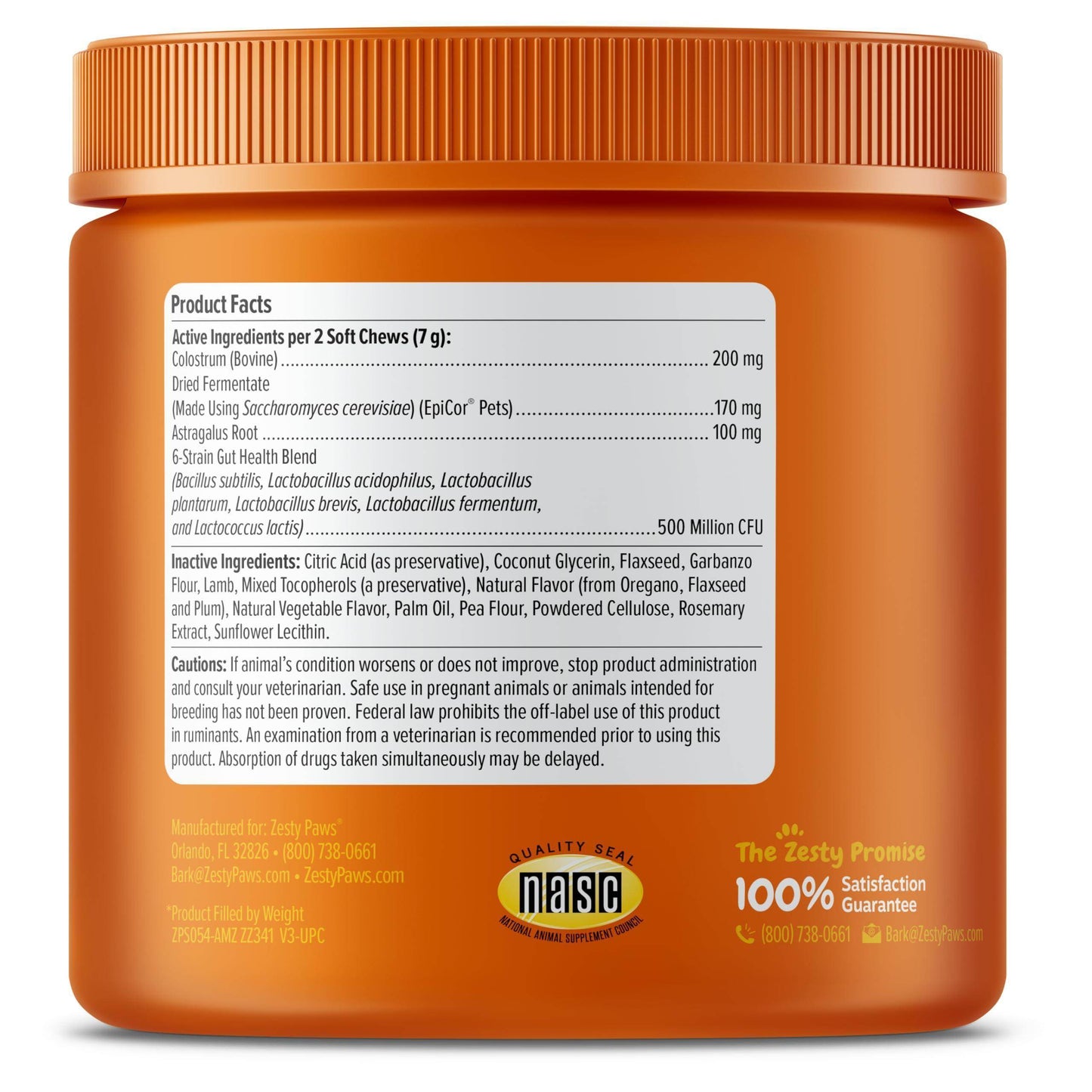 Zesty Paws Dog Allergy Relief - Anti Itch Supplement - Omega 3 Probiotics for Dogs - Digestive Health - Soft Chews for Skin & Seasonal Allergies - with Epicor Pets - Lamb - 90 Count - Simply Petastic