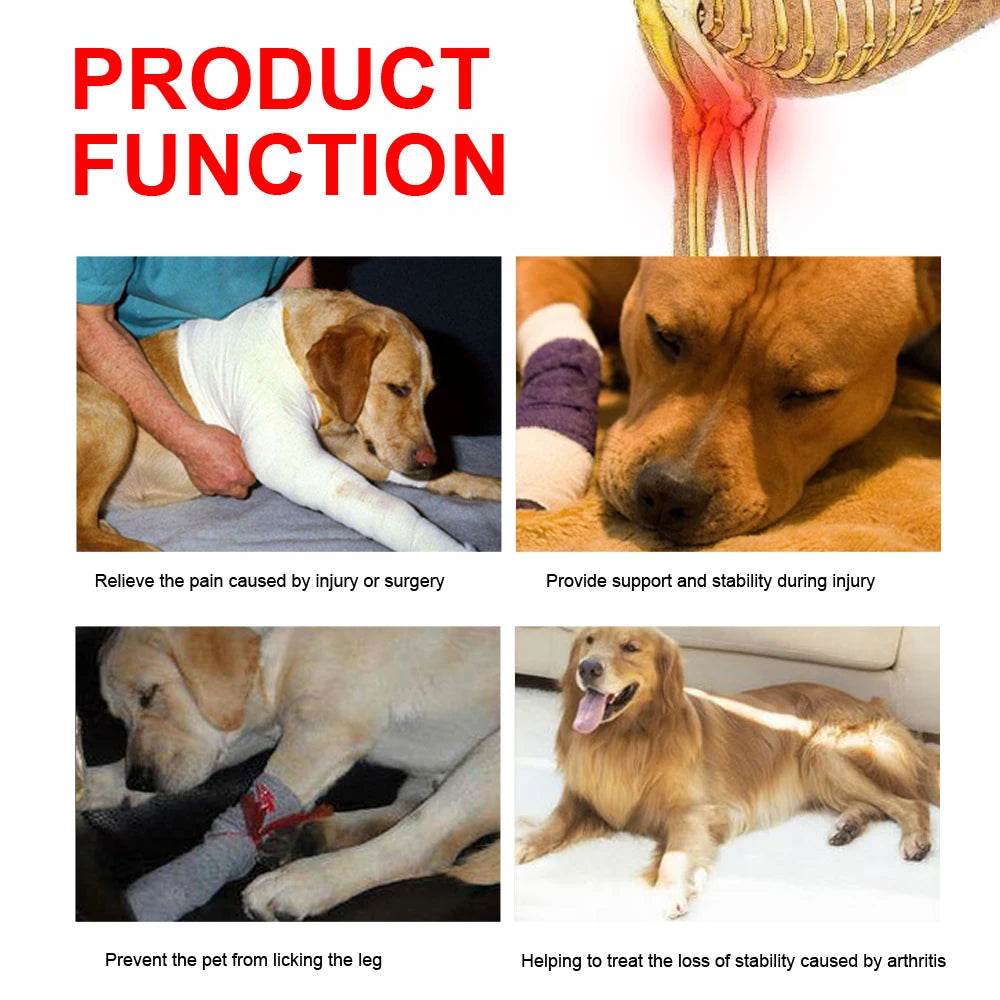 Dog Knee Brace Injuries Leg Brace Surgical Joint Wrap Dog Wounds Heals Canine Front Leg Arthritis Prevents Dogs Medical Supplies - Simply Petastic