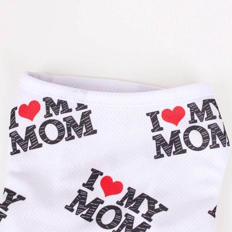 I Love my Mom all over printed dog tee - Simply Petastic