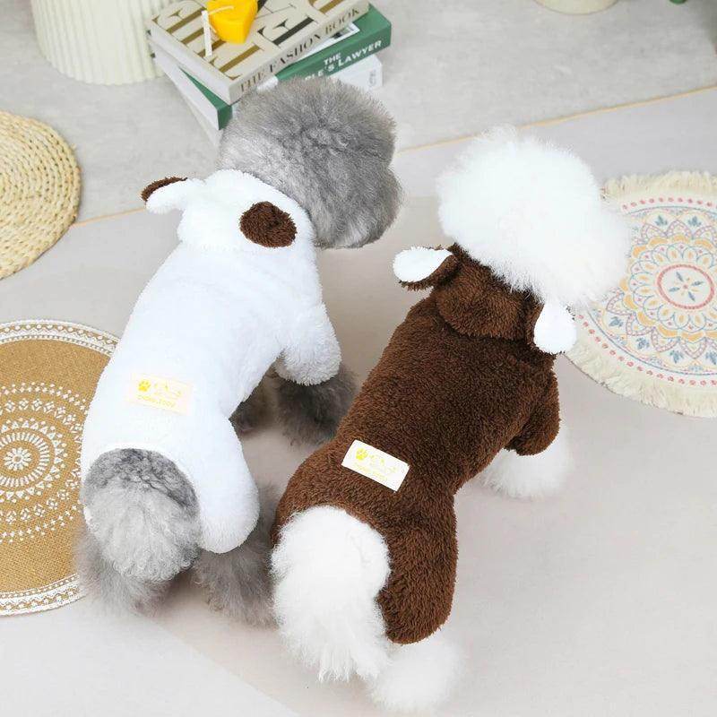 Bear Dog Jumpsuit Winter Warm Dog Clothes for Small Dogs - Simply Petastic