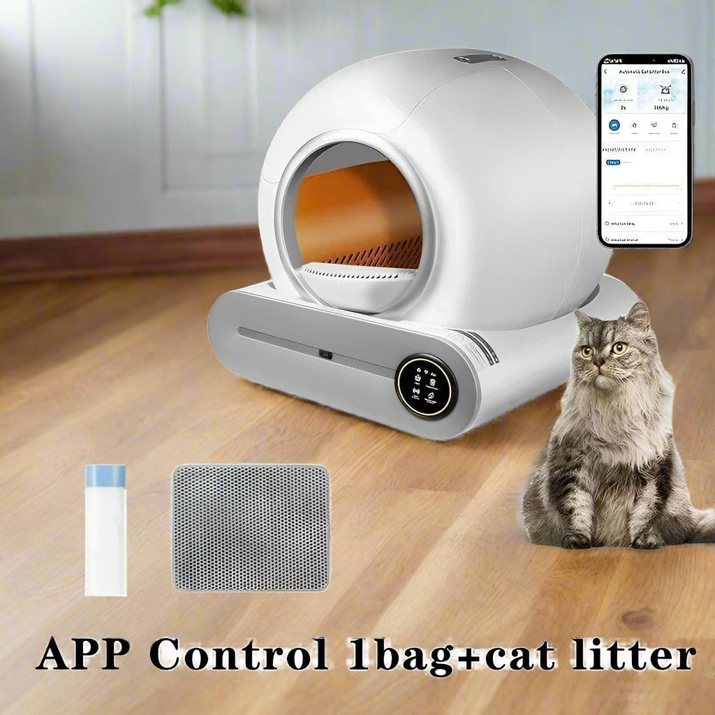 Automatic Smart Cat Litter Box Self Cleaning Fully Enclosed 65L Large - Simply Petastic