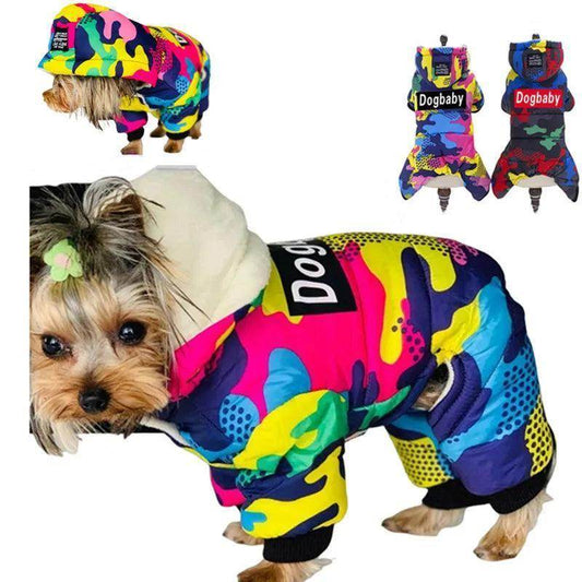 Dog Jumpsuit Thicken Warm Winter Dog Clothes for Small Dogs - Simply Petastic