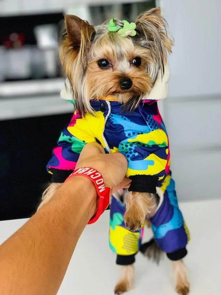 Dog Jumpsuit Thicken Warm Winter Dog Clothes for Small Dogs - Simply Petastic
