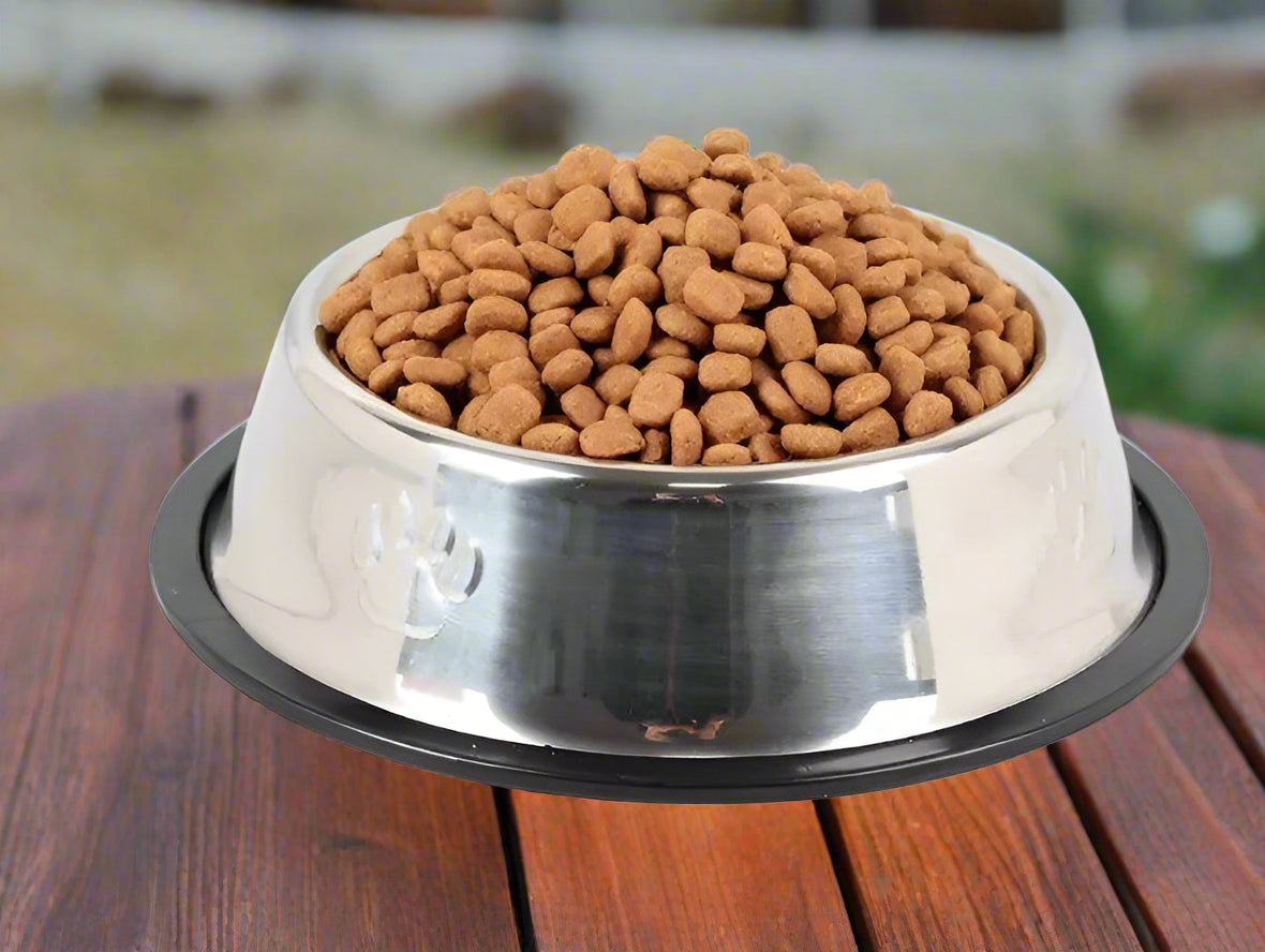 2 pc Stainless Steel Dog And Cat Food And Water Bowl Non Slip Base - Simply Petastic