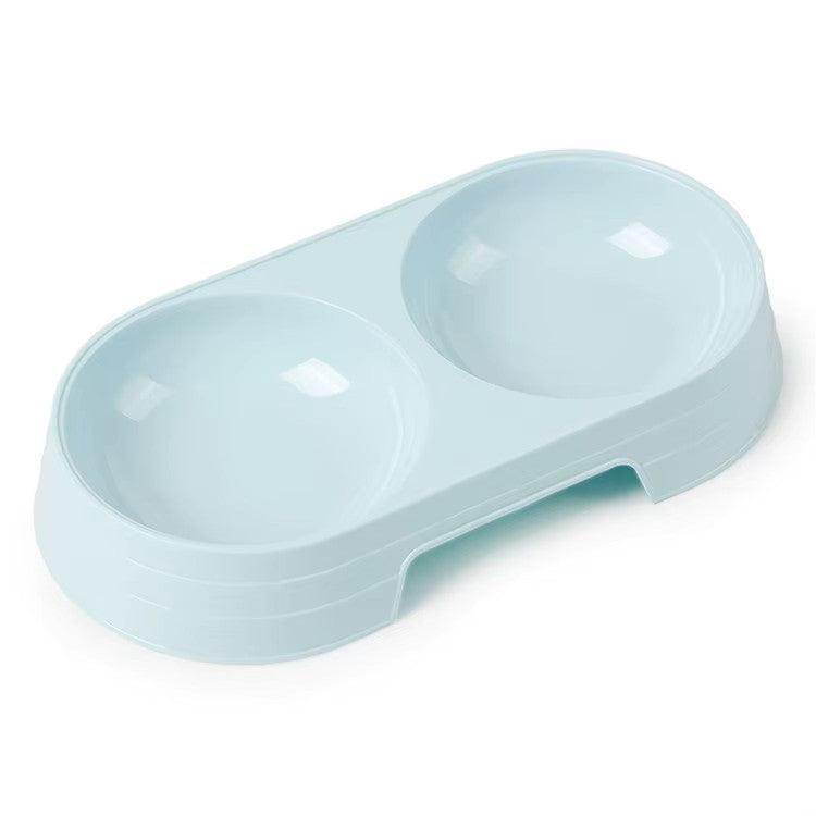 Raised Double Cat and Small Dog Bowls Pet Food Water Feeder Plastic - Simply Petastic