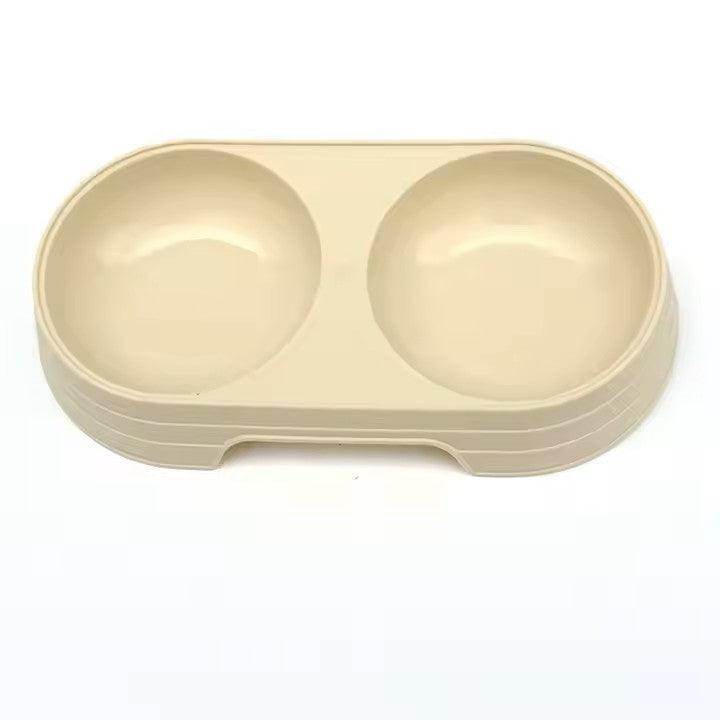 Raised Double Cat and Small Dog Bowls Pet Food Water Feeder Plastic - Simply Petastic