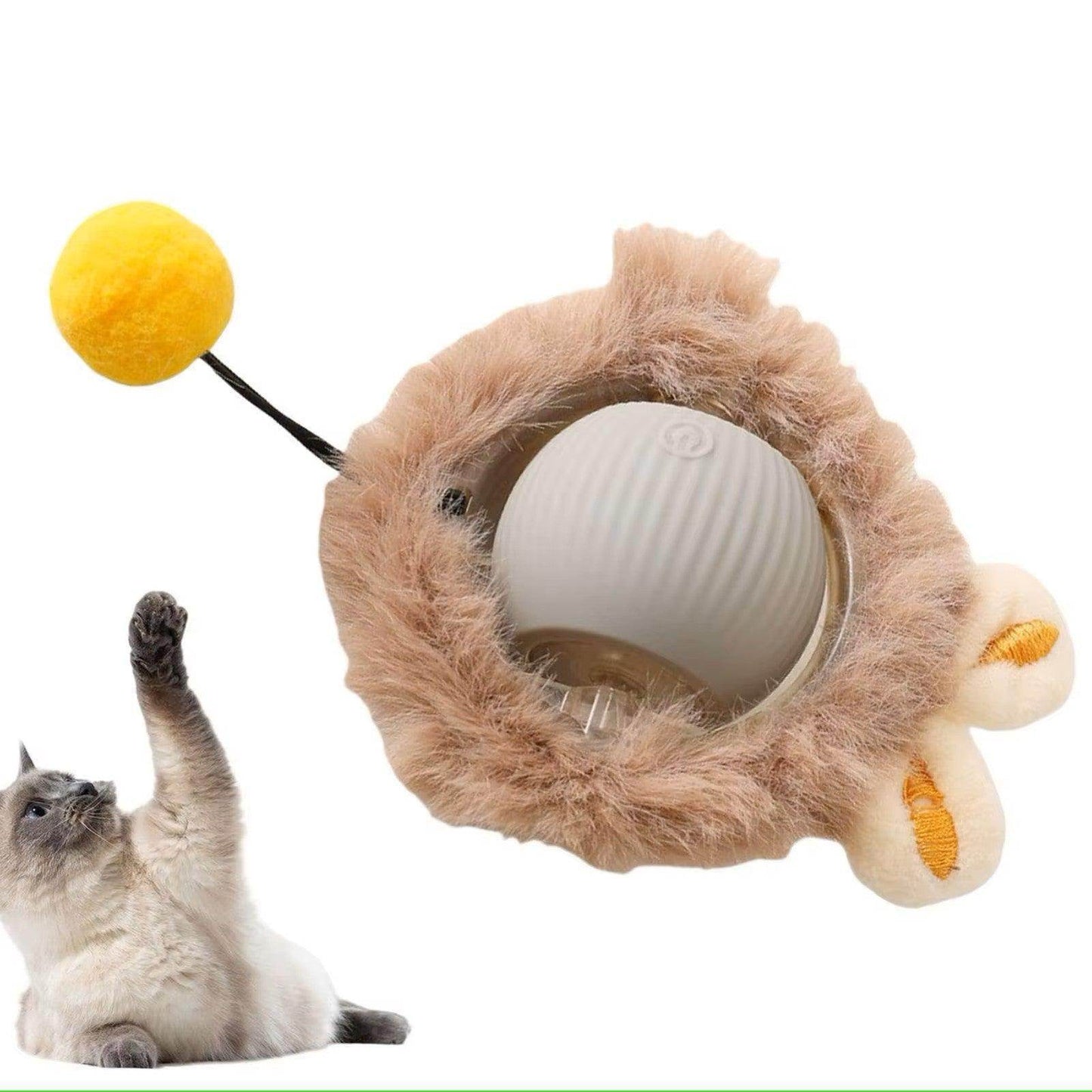 Smart Cat Ball: Fast Rolling Toy with Tail Accessory - Simply Petastic