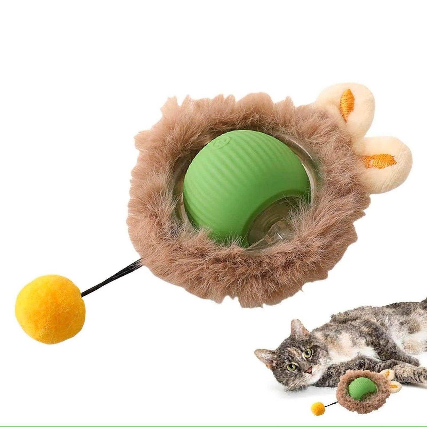 Smart Cat Ball: Fast Rolling Toy with Tail Accessory - Simply Petastic