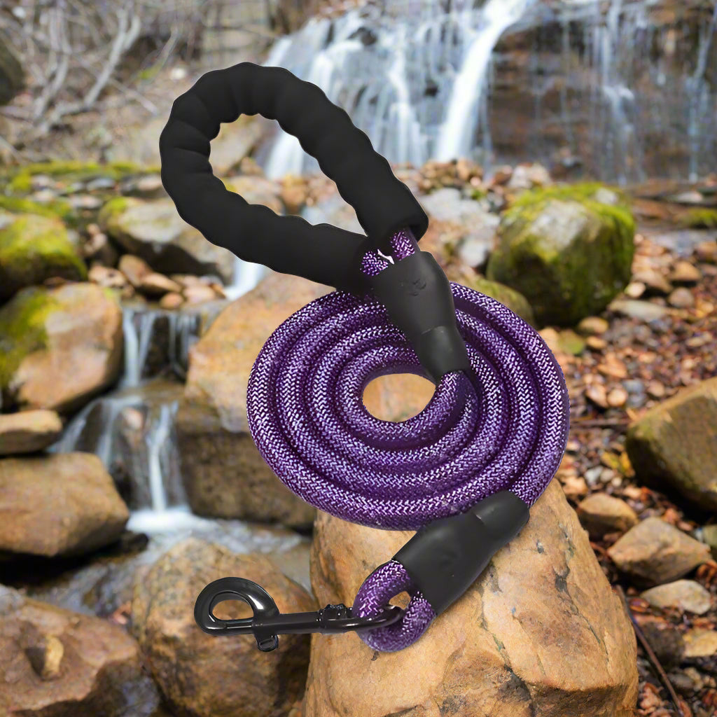 5' Braided Nylon Leash: Durable & Reflective for Dogs - Simply Petastic