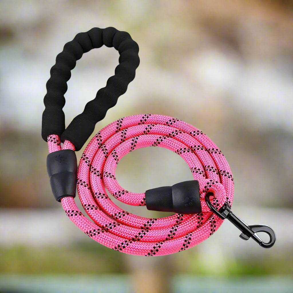 5' Braided Nylon Leash: Durable & Reflective for Dogs - Simply Petastic