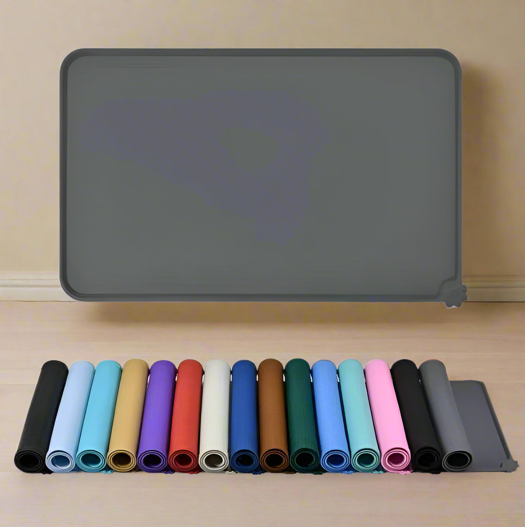 Anti-Slip Soft Silicone Dishwasher Safe Food Water Bowl Mat - Simply Petastic