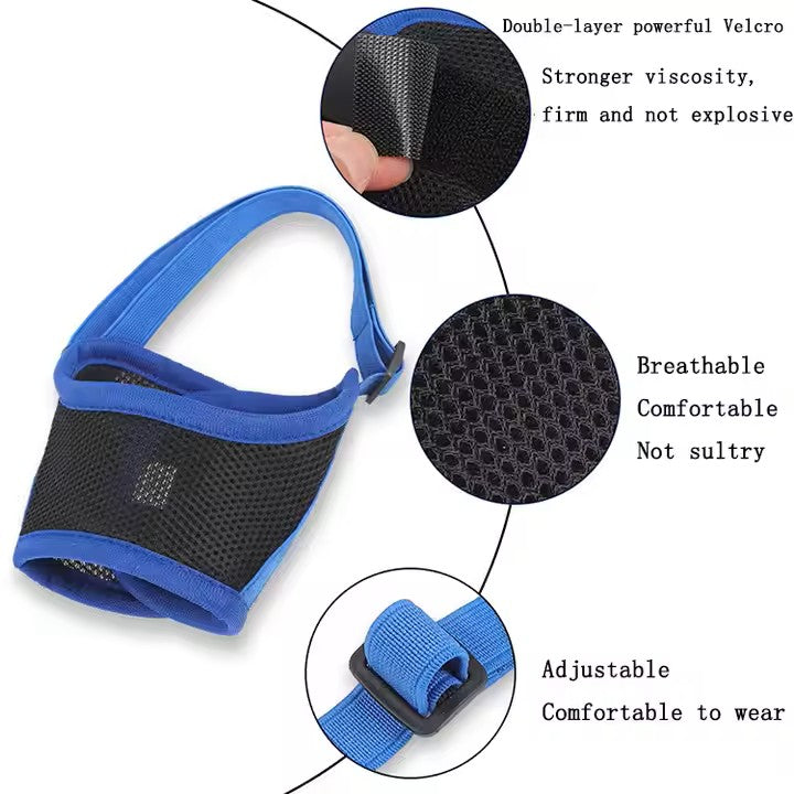 Breathable Durable Soft non Binding Safe Adjustable Dog Muzzle Cruelty Free Canine