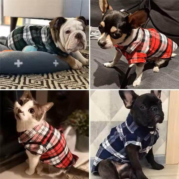 Super Cute Cotton Plaid Dog Shirts - Simply Petastic
