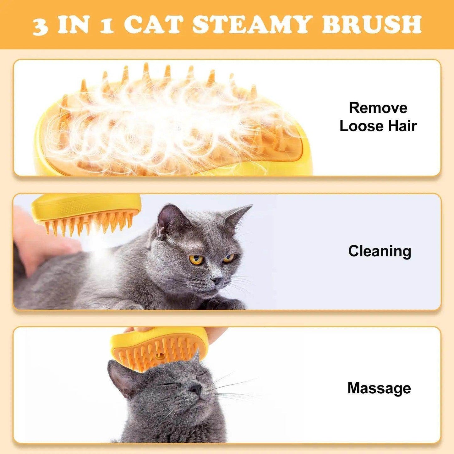 Cool Vape Pet Soft Hair Removing Massaging Cleaning Brush - Simply Petastic
