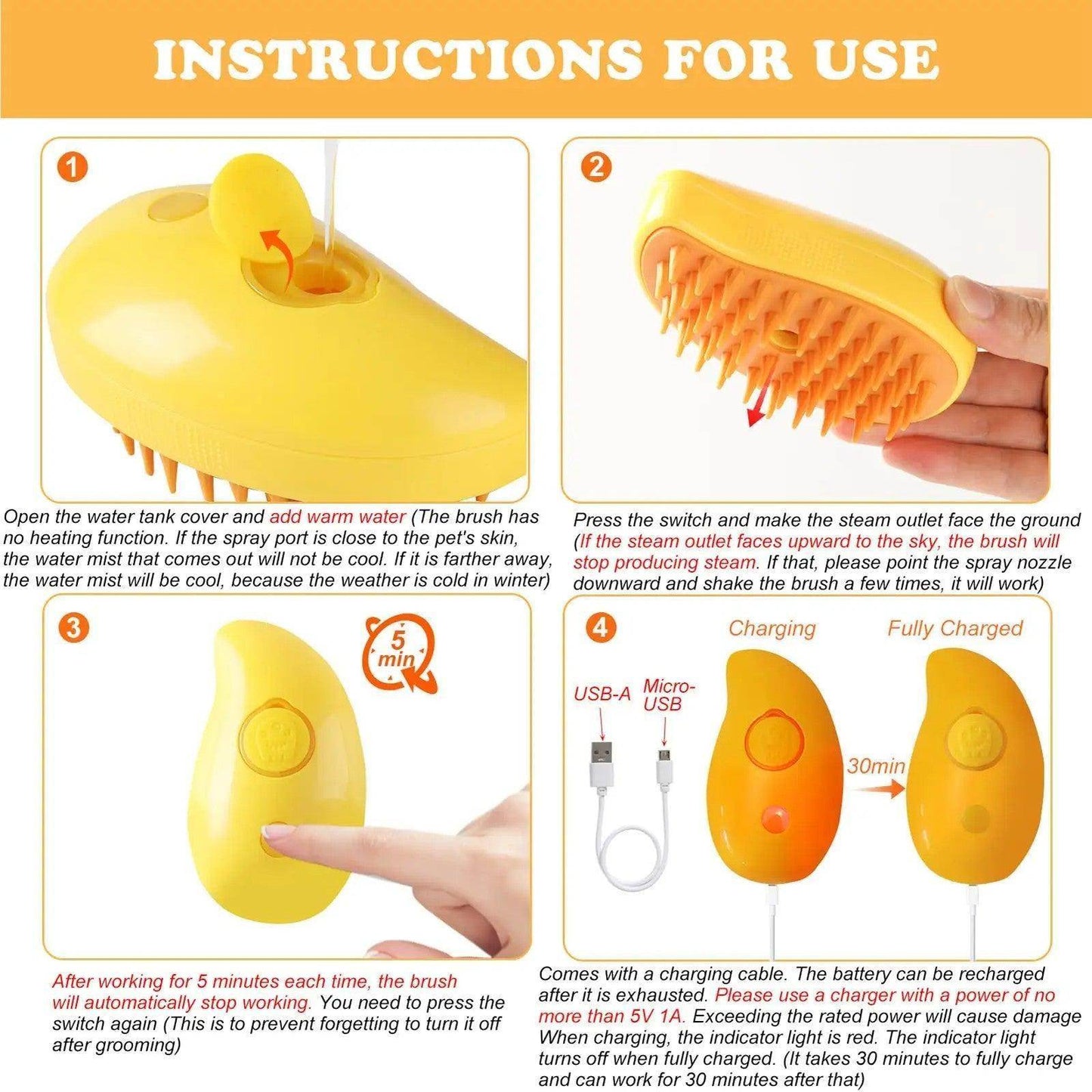 Cool Vape Pet Soft Hair Removing Massaging Cleaning Brush - Simply Petastic