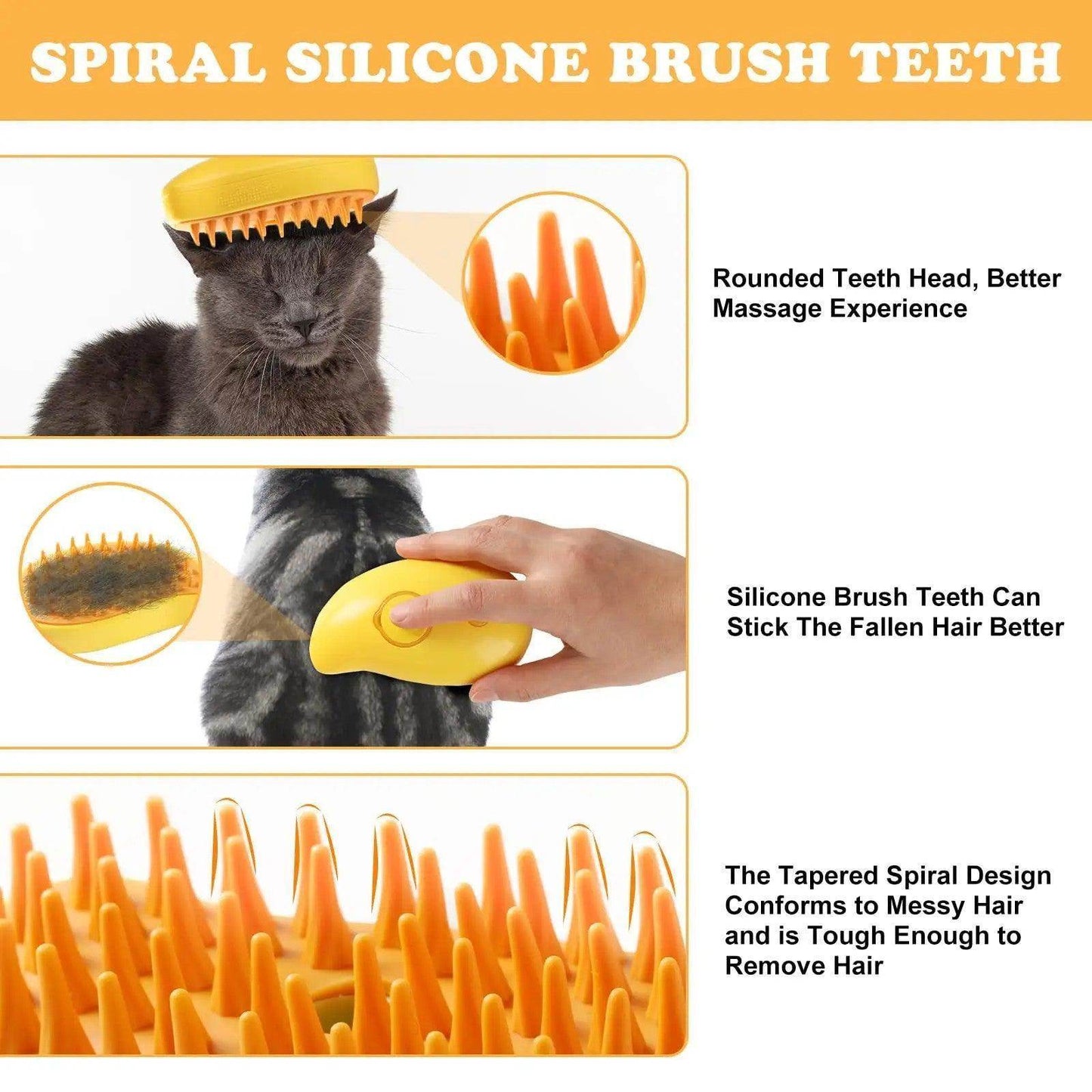 Cool Vape Pet Soft Hair Removing Massaging Cleaning Brush - Simply Petastic