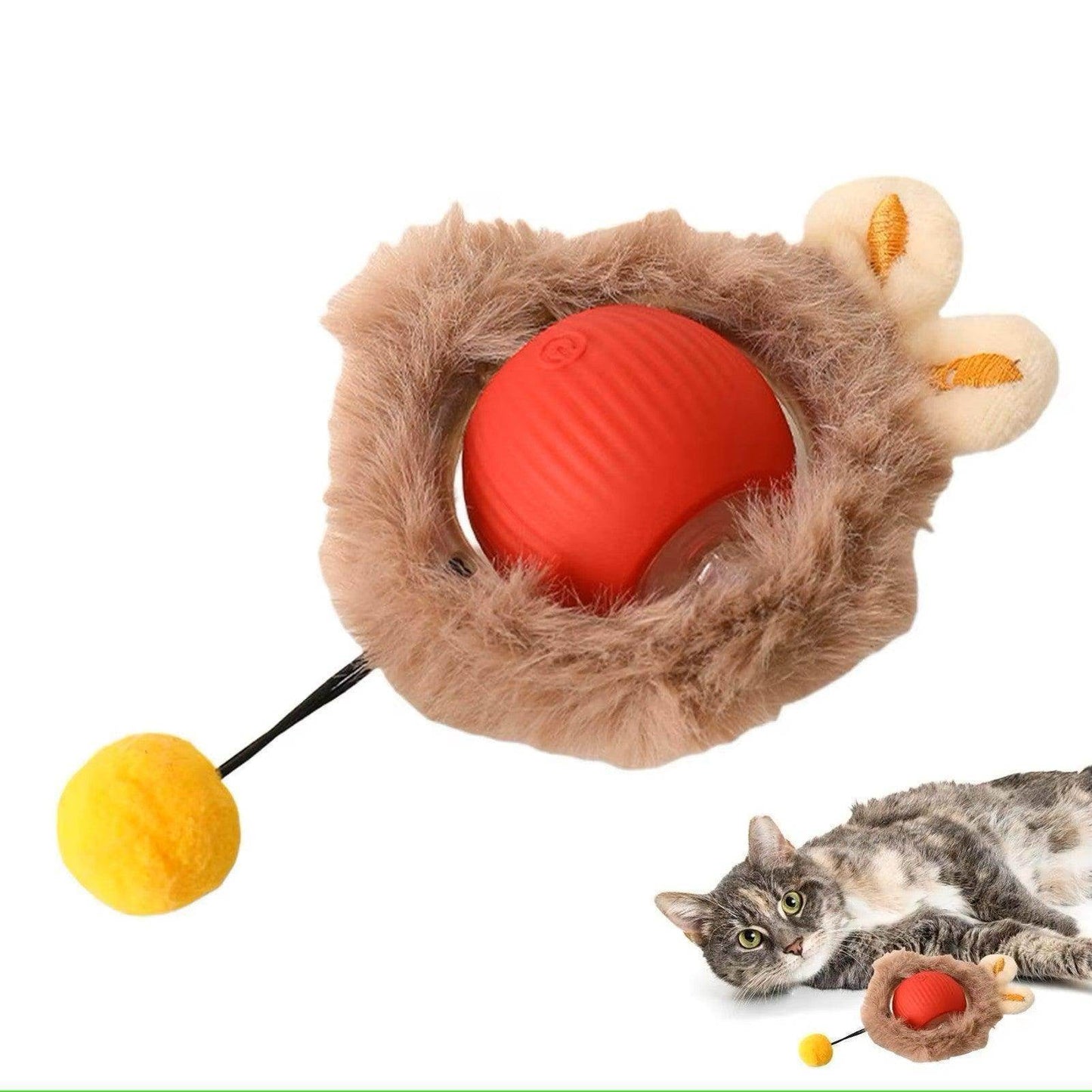 Smart Cat Ball: Fast Rolling Toy with Tail Accessory - Simply Petastic