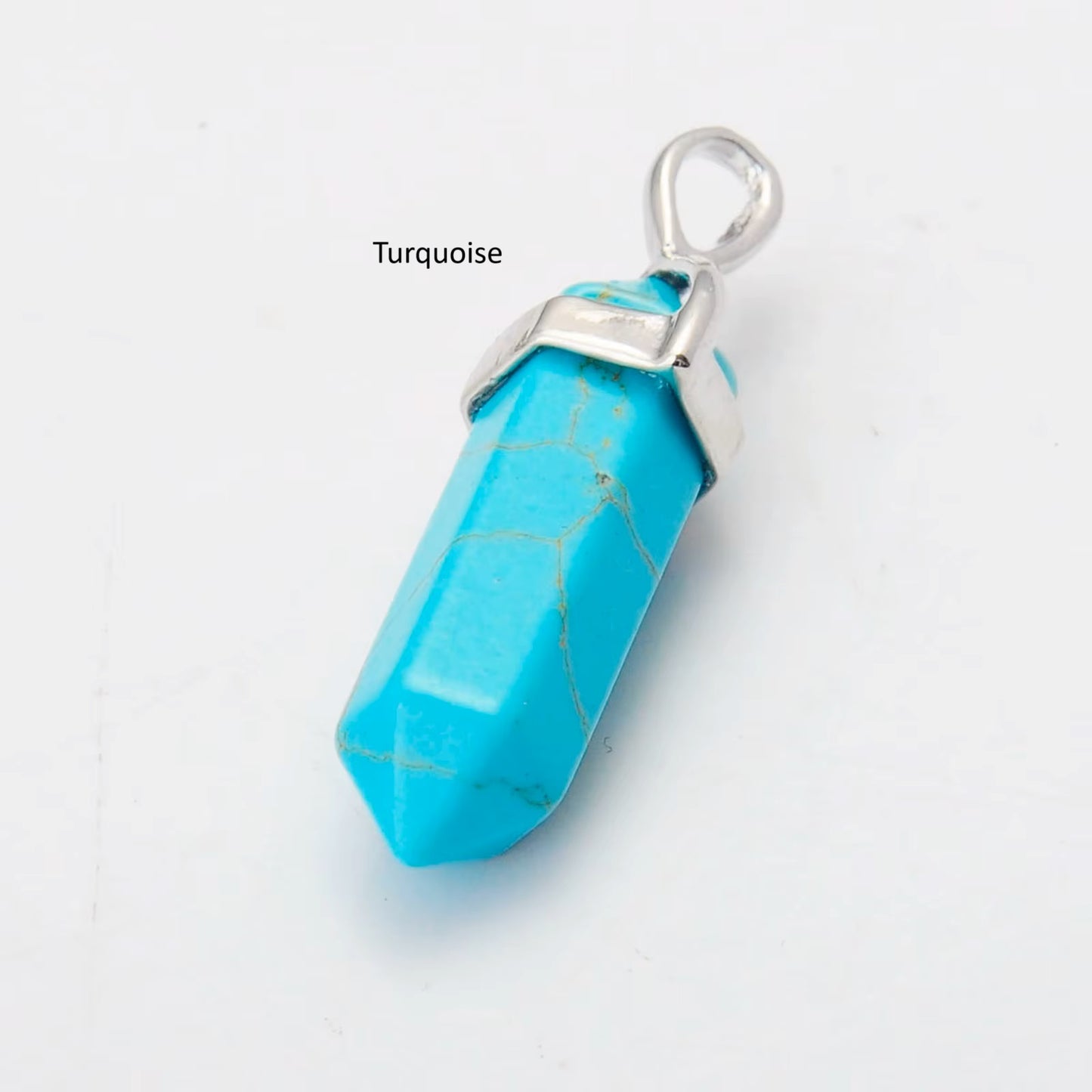Crystal Point Chakra Healing Gemstone Pendant Necklace Stone