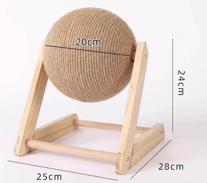 Natural Pine and Hemp Cat Scratching Ball - Simply Petastic