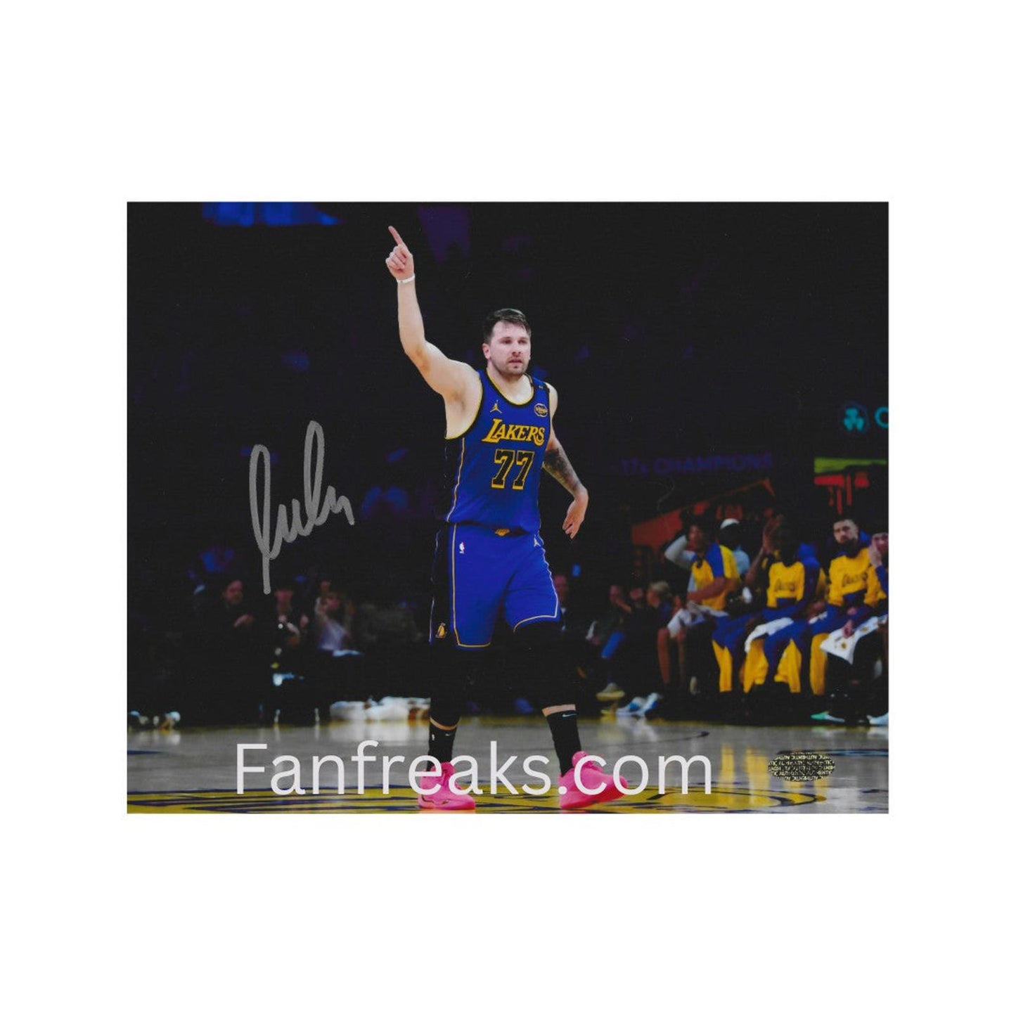 Luka Doncic autographed La Lakers 8x10 photo Art Print   No Frame