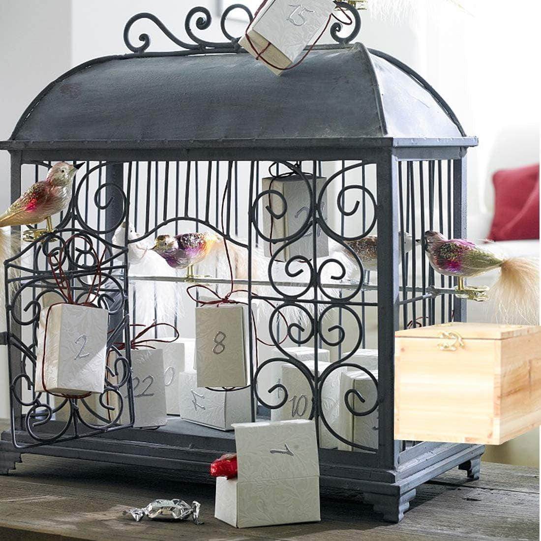 Parakeet Nesting Box, Bird Nest Breeding Box Cage Wood House for Finch Lovebirds Cockatiel Budgie Conure Parrot (M:9.8"×5.1"×5.3") - Simply Petastic