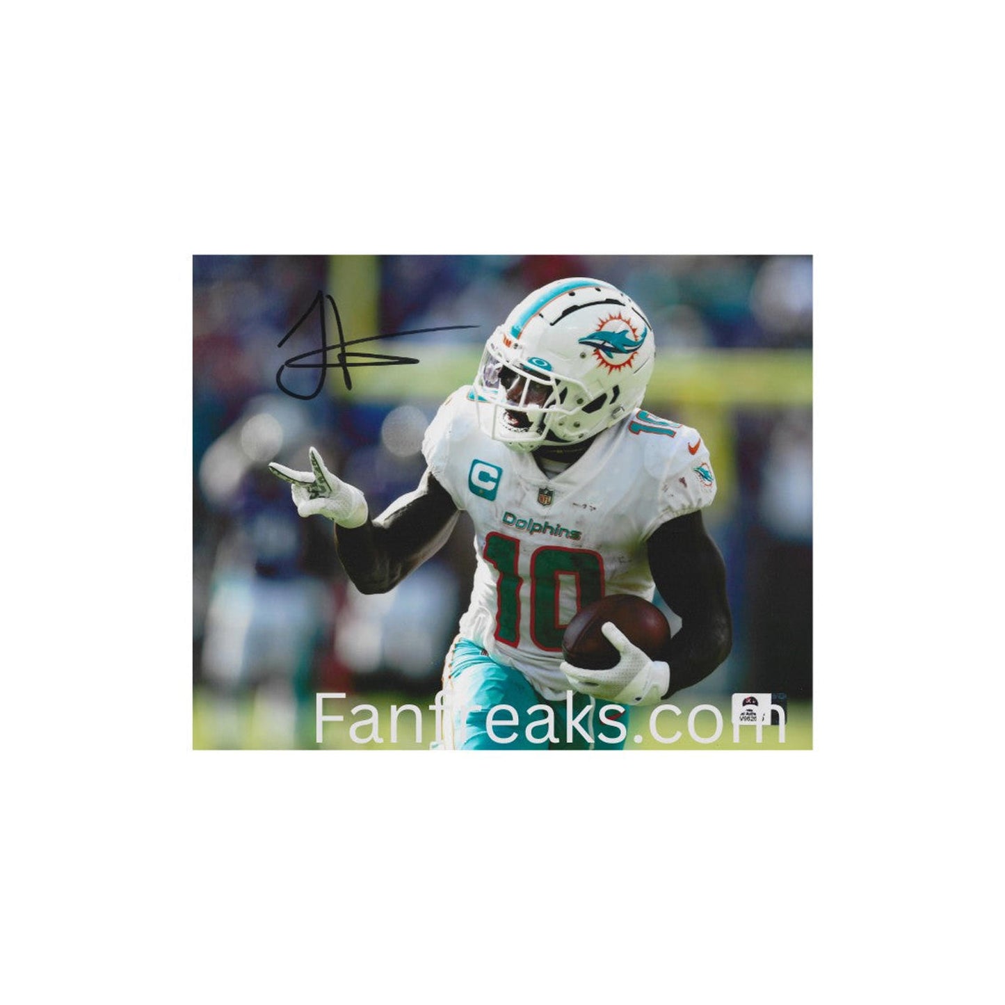 Tyreek Hill Miami Dolphins Autographed 8x10 Photo Art Print   No Frame B