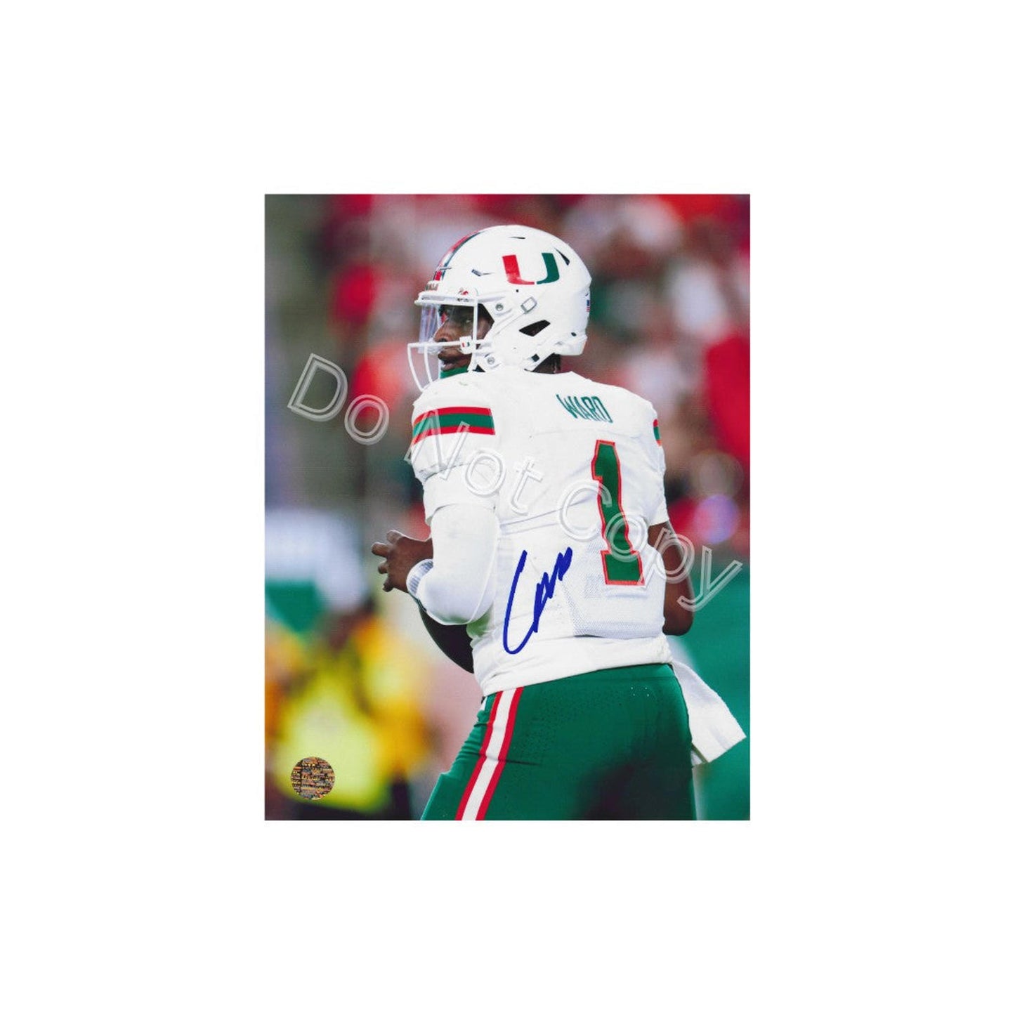 CAM WARD SIGNED 8.5X11 PHOTO MIAMI UNIVERSITY ART PRINT W/ Frame