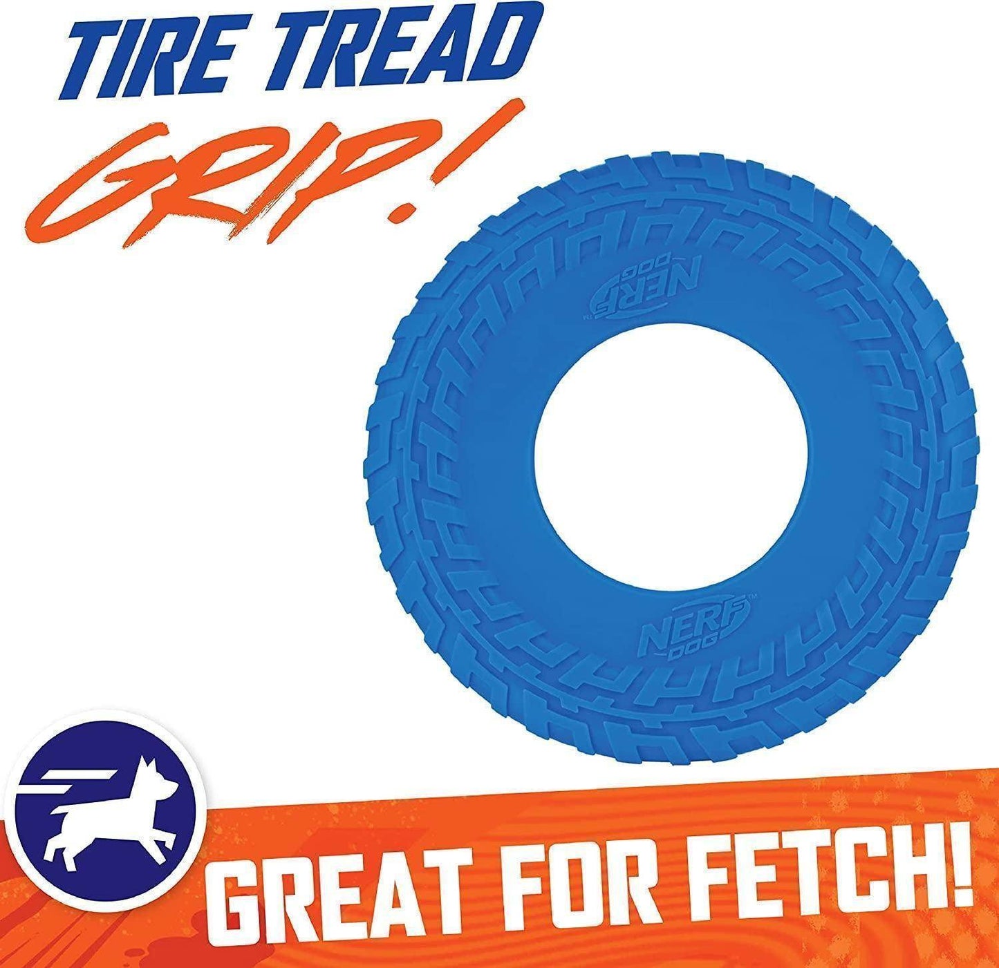 NERF Dog Rubber Tire Flyer Dog Frisbee Toy - Simply Petastic