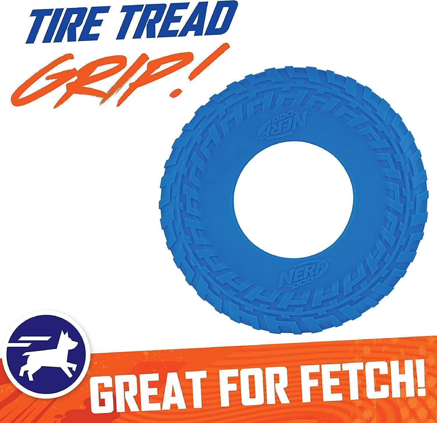 NERF Dog Rubber Tire Flyer Dog Frisbee Toy - Simply Petastic