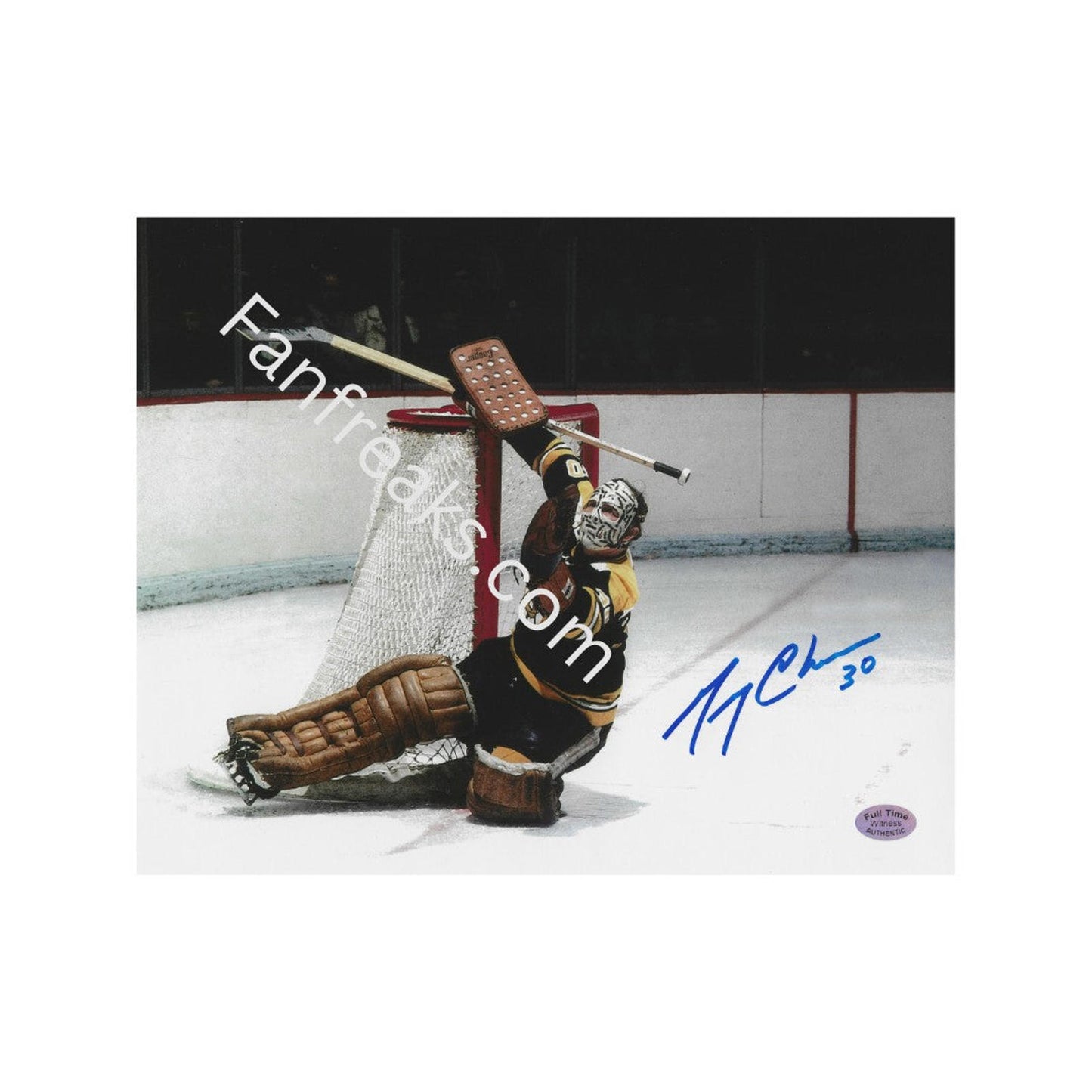 Gerry Cheevers Boston Bruins Autographed 8x10 Photo Art Print W/ Frame
