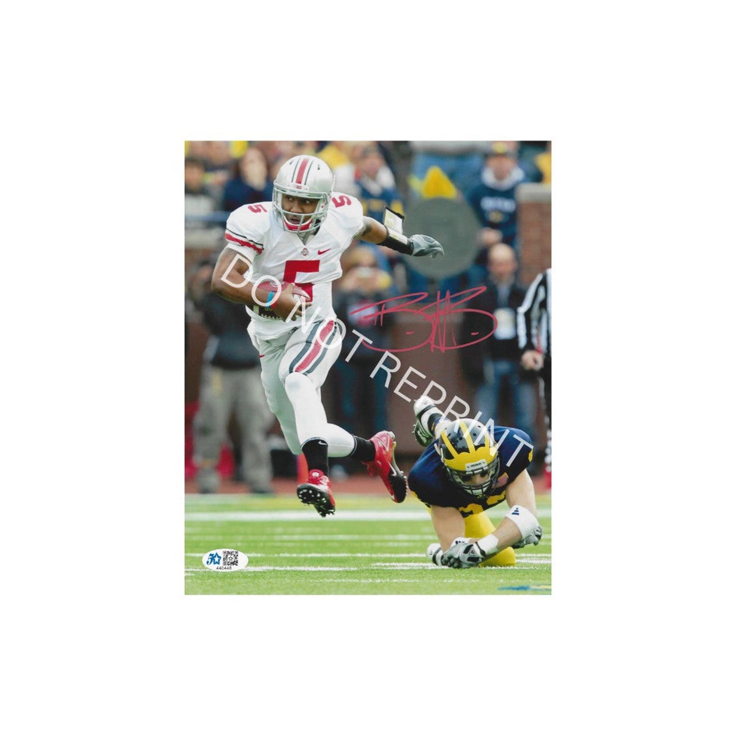 Braxton Miller Ohio State Signed 8x10 Photo Art Print W/ Frame A