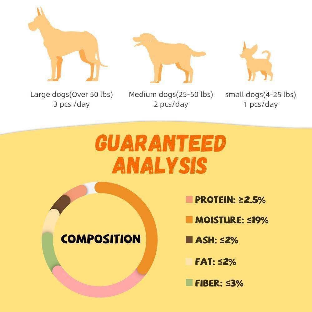 Sweet Potato Dog Treats, Skinless Sweet Potato Chews for Dogs, 11Oz - Simply Petastic