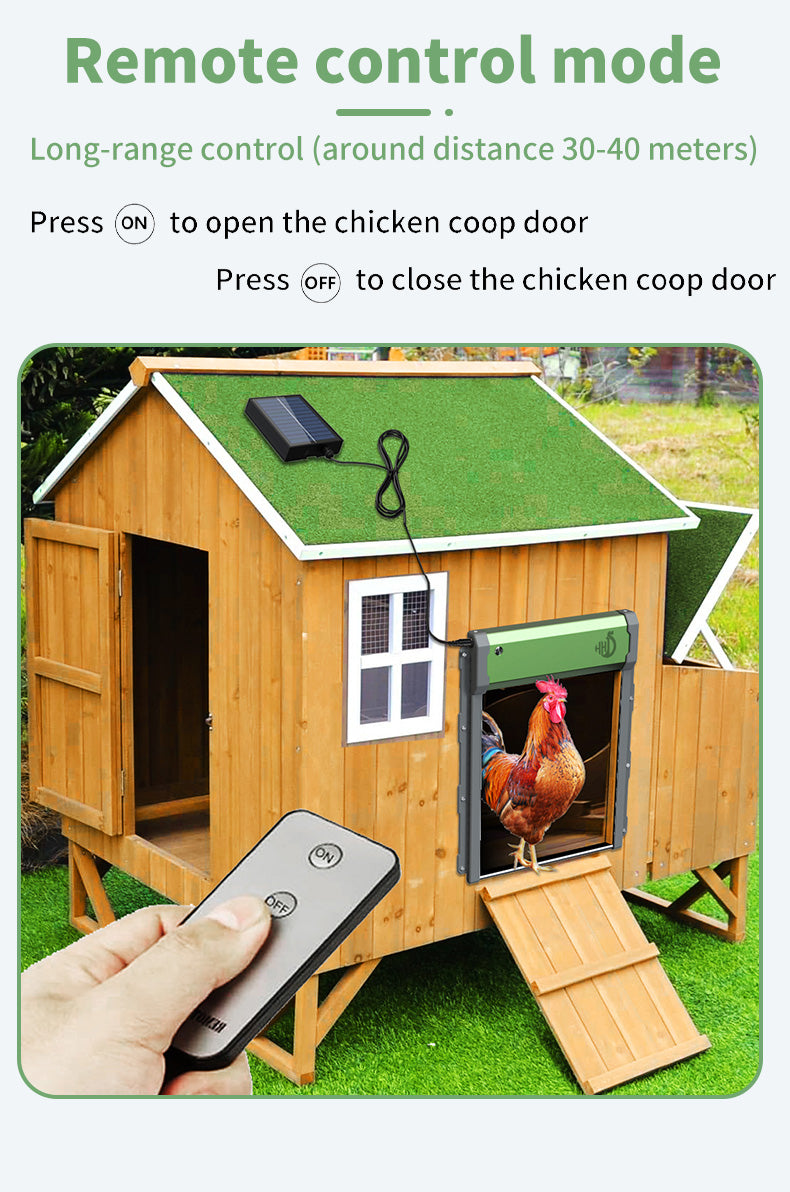 Roll Down Automatic Chicken Coop Door Solar Powered