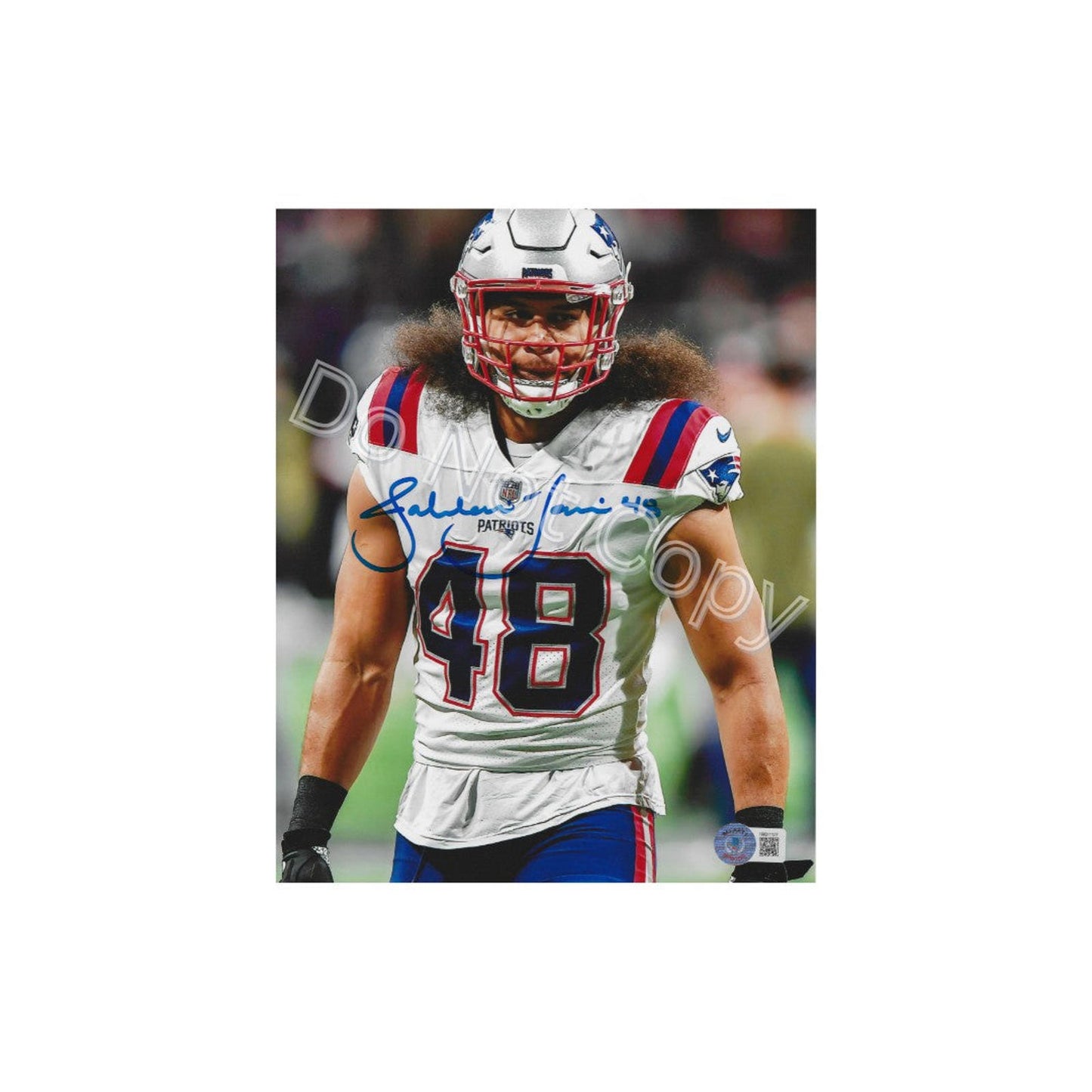 Jehlani Tavai New England Patriots 8x10 Photo Art Print   No Frame