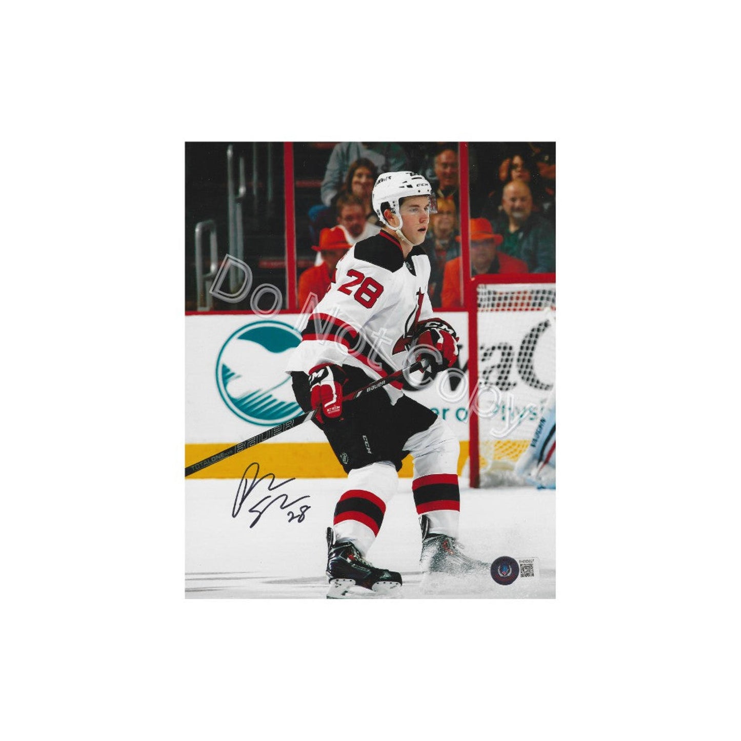 Damon Severson New Jersey Devils Autographed 8x10 Photo Art Print W/ Frame