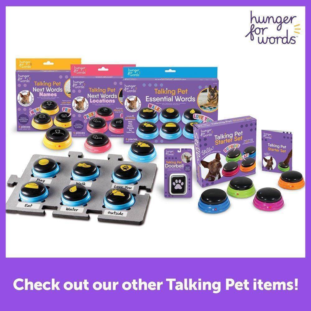 Talking Pet Starter Set - 4 Recordable Buttons for Dog Communication, Talking Dog Buttons - Simply Petastic