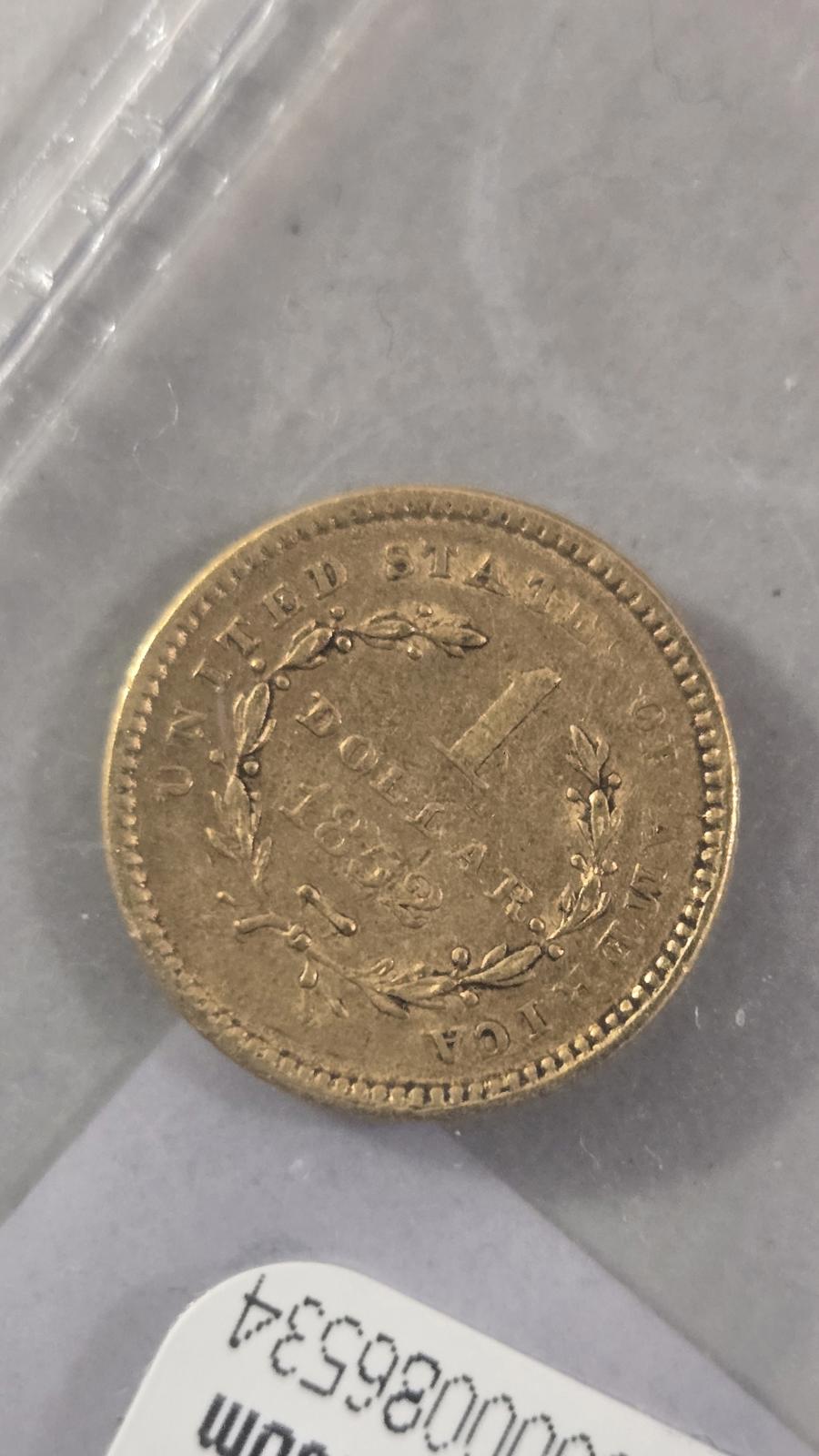 1852-P Liberty Head Gold Dollar Rare Beautiful Ungraded Coin Currency Bullion
