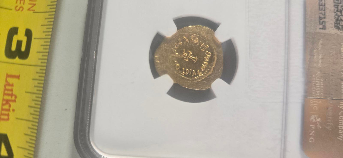Byzantine Empire Phocas Gold Coin AD 602-610 MS Grade Ngc