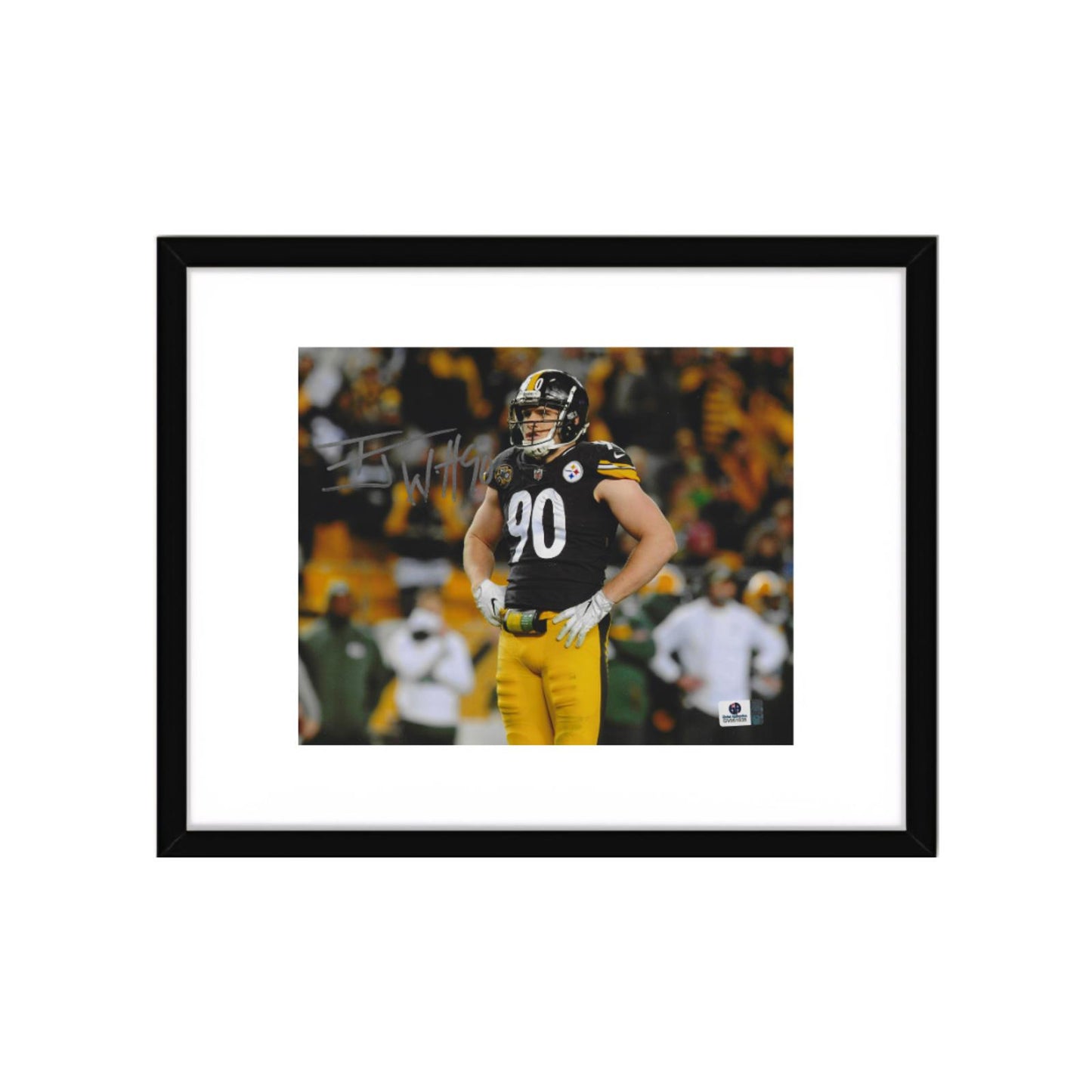 T.J. Watt Pittsburgh Steelers Autographed 8x10 Photo Art Print W/ Frame