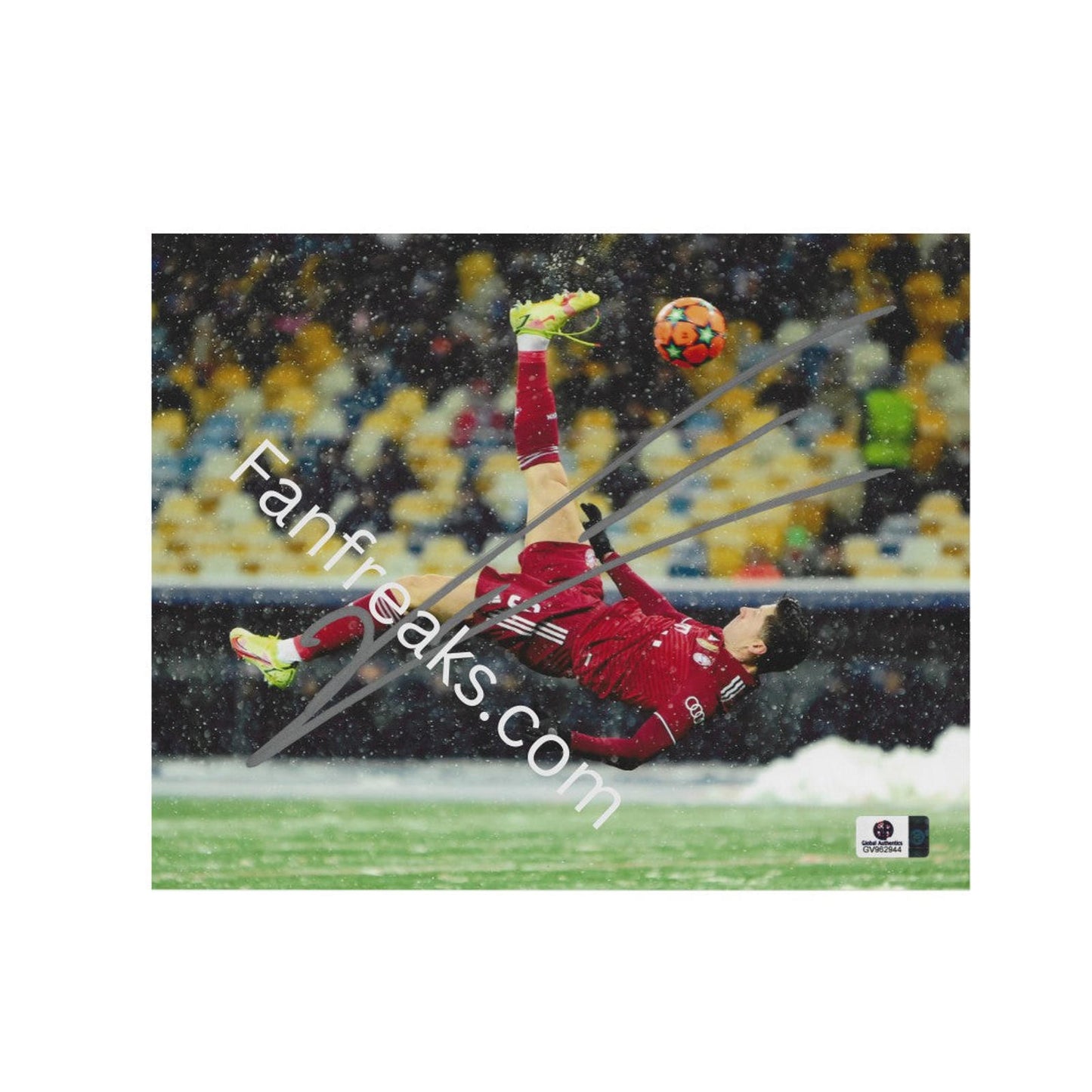 Robert Lewandowski FC Bayern Munich Autographed 8x10 Photo Art Print   W/Frame