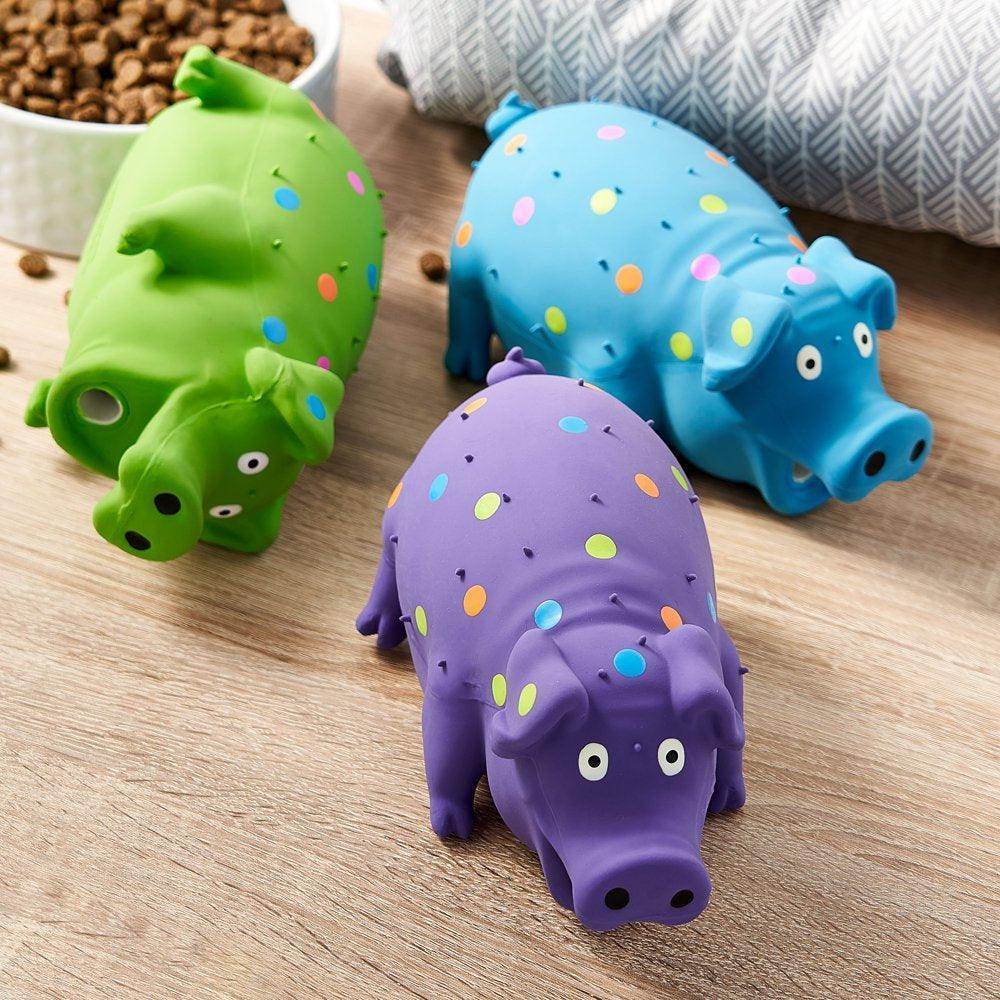 Playful Buddy Pigglesworth Latex Dog Toy, Grunting Noise, Color May Vary - Simply Petastic