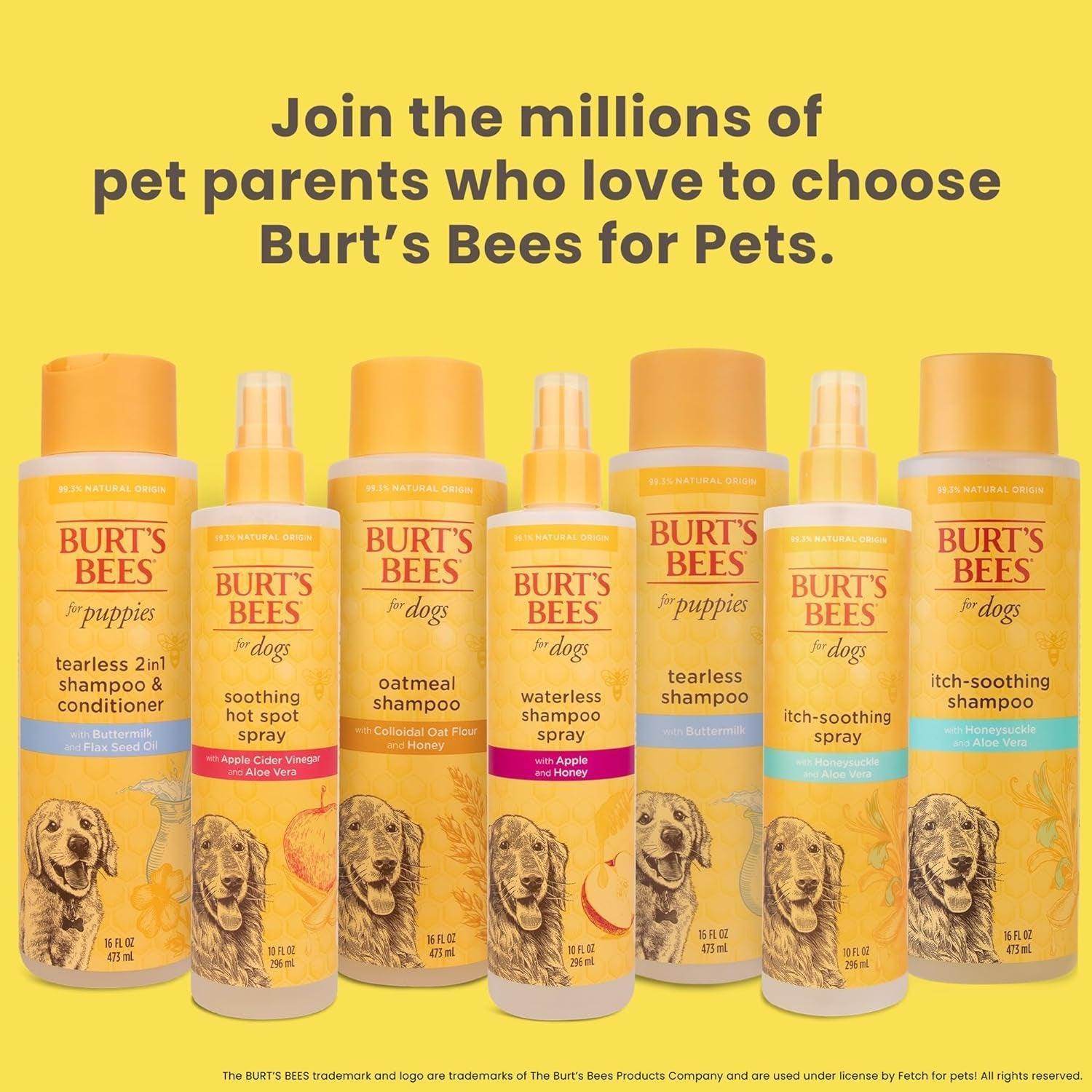 Puppies Natural Tearless 2 in 1 Shampoo and Conditioner - Made with Buttermilk and Flax Seed Oil - Best Tearless Puppy Shampoo for Gentle Skin and Coat - Made in USA, 16 Oz - Simply Petastic